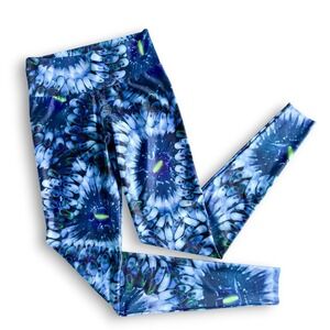 Waterlust Cosmic Coral Leggings Blue High Rise Activewear Women's Small